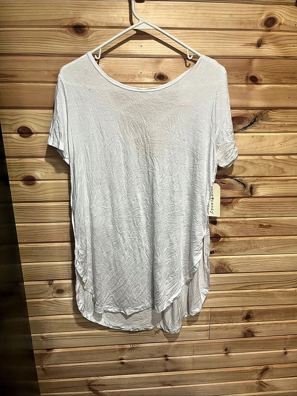 eye candy White Back Cutout Short Sleeve Top NWT